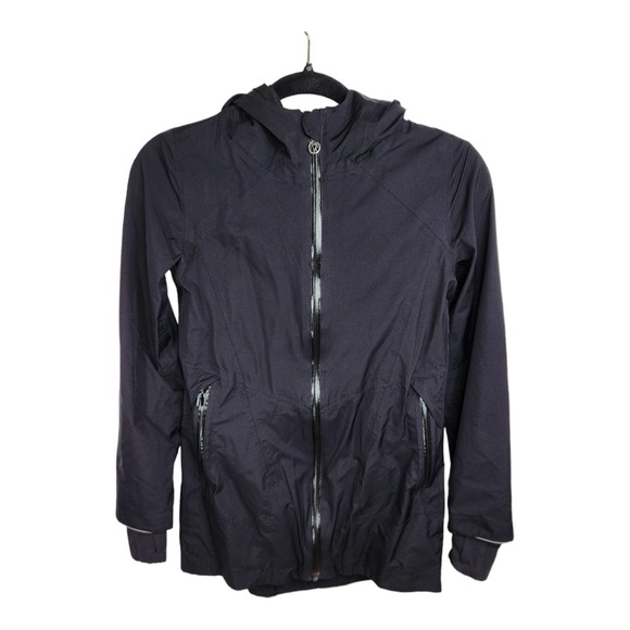 Ivivva Full Zip Hooded Jacket‎ Girls Size 12 Black - Picture 1 of 15